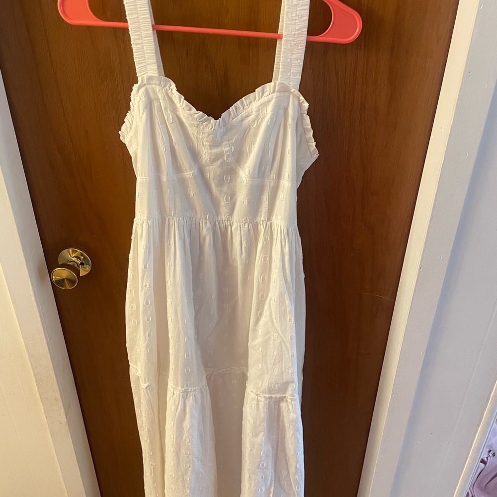 American Eagle Outfitters White Midi Dresd